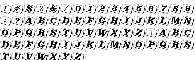 JoyCards Regular  glyph index