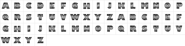 Lacy Regular  glyph index