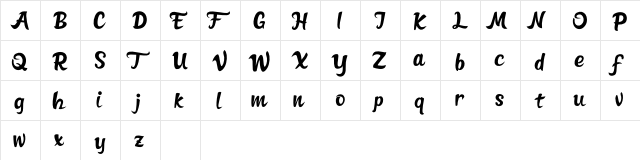 FREDERICO DEMO Regular  glyph index
