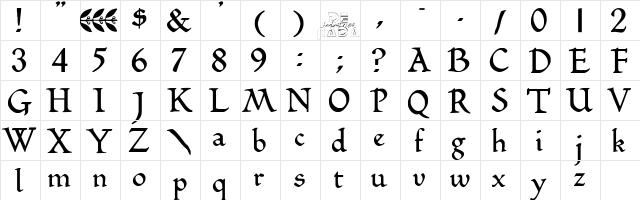 Romeodn Medium  glyph index