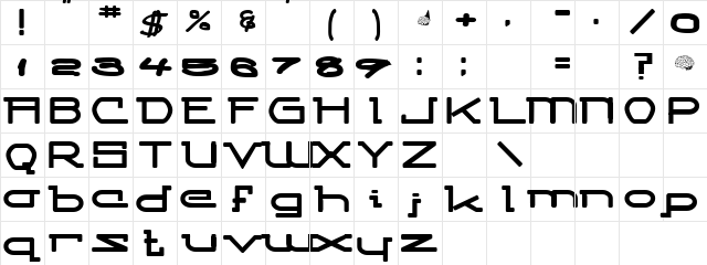 Computerspec Regular  glyph index