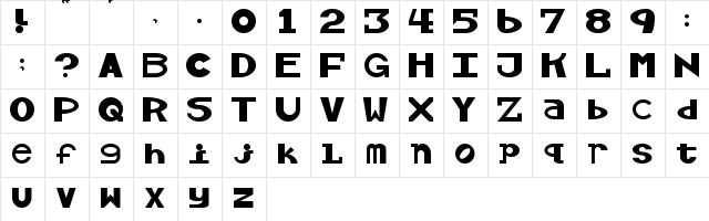 Alcohol Licks Regular  glyph index