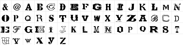 COOLECTOR Copyright (c) 2009 by Billy Argel. All rights reserved. Regular  glyph index