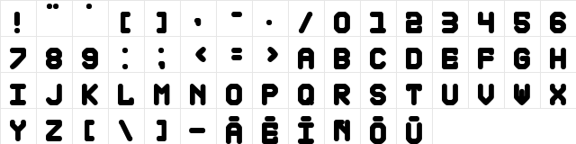 GALLEGA Bold  glyph index