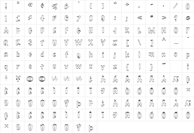 MarkerHollowExtended Normal  glyph index