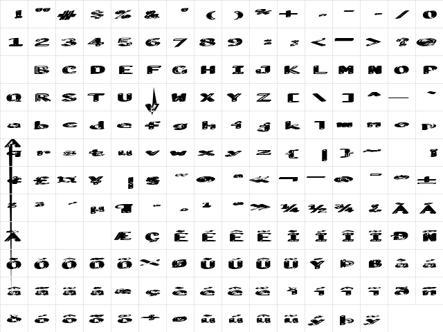 Basic Complexity Hazed  glyph index