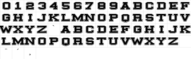 ILLINOIS block Regular  glyph index