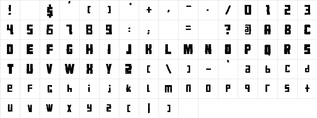 VKB KonQa Capitalist  glyph index