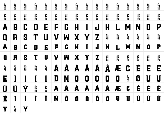 Al Valenciaga PersonalUseOnly Normal  glyph index