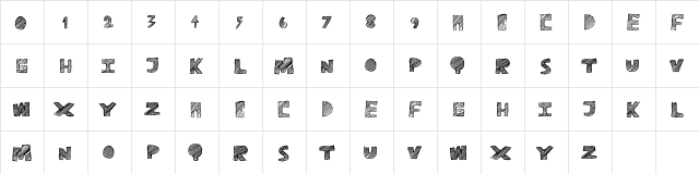 RaveTime Regular  glyph index