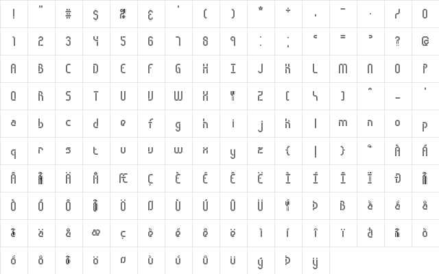 Obstacle Lines BRK Normal  glyph index