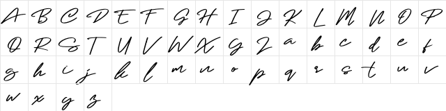 Calling Loves Font Duo Regular  glyph index