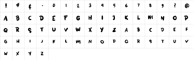 GORGE  ASH Regular  glyph index