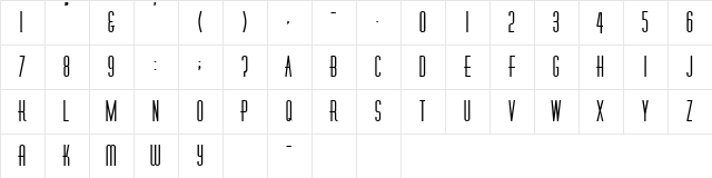 Jungle 7 Regular  glyph index