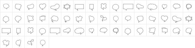 MiniPics Balloonies  glyph index