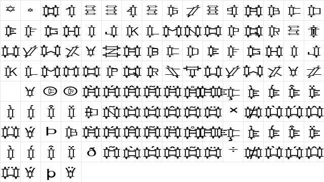 FZ UNIQUE 47 EX Normal  glyph index