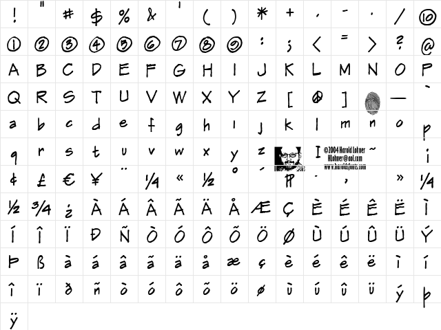 Frank the ArchitectDemo Regular  glyph index