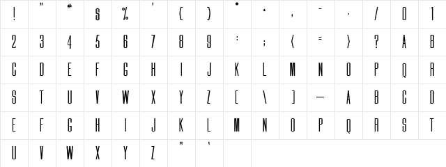 Daily Medium  glyph index