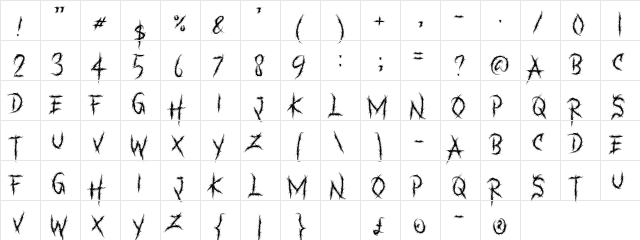 BANKZATH Regular  glyph index