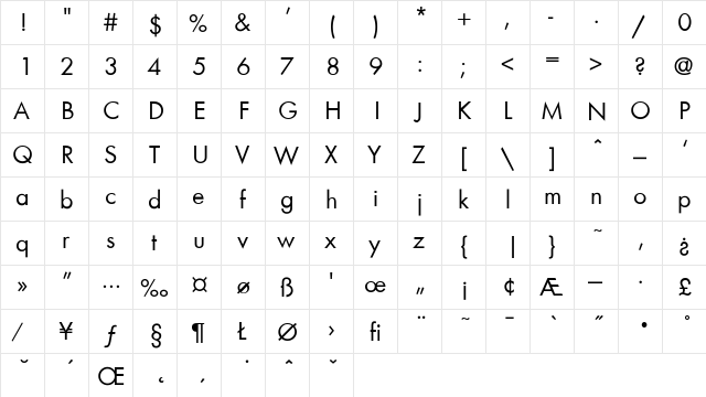 Fusion-Normal Regular  glyph index