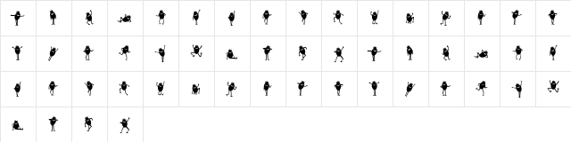 Diavolo Nero Regular  glyph index