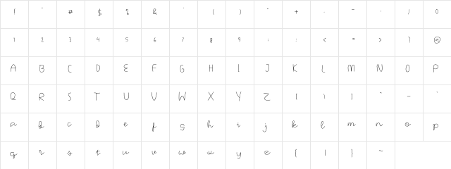 Masrodi Regular  glyph index