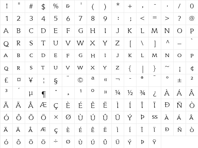 Icone LT LightSC Regular  glyph index