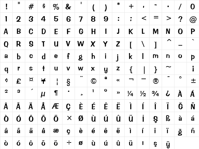 00359 Regular  glyph index