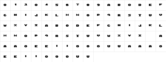 8-bit Arcade In Medium  glyph index