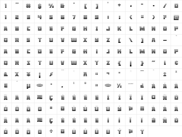 Liberty Legion Gradient Regular  glyph index