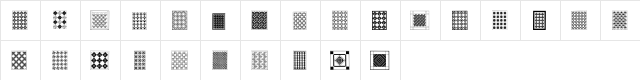 Amish Quilts Regular  glyph index