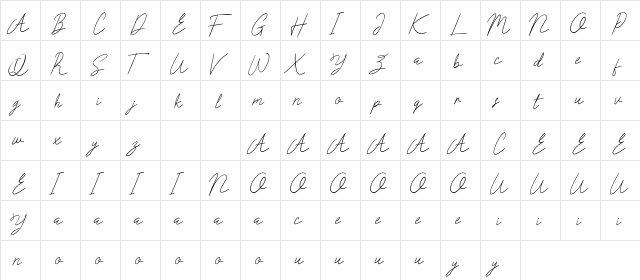Ghivton Demo Regular  glyph index