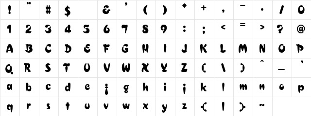 Ivorton Regular  glyph index