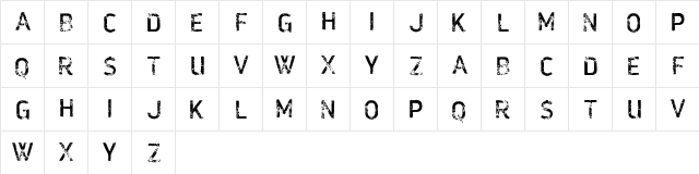 VTKS MONDAY Regular  glyph index
