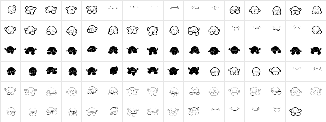 P22 Ching Mang Regular  glyph index