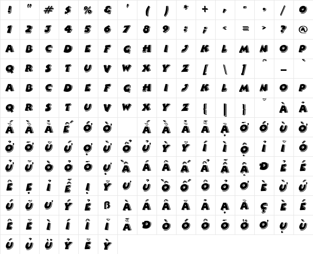 VPS Gia Dinh Hoa Normal  glyph index