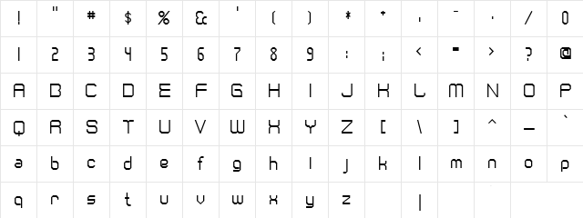 Smirnoff Regular  glyph index