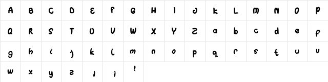 Singo Regular  glyph index