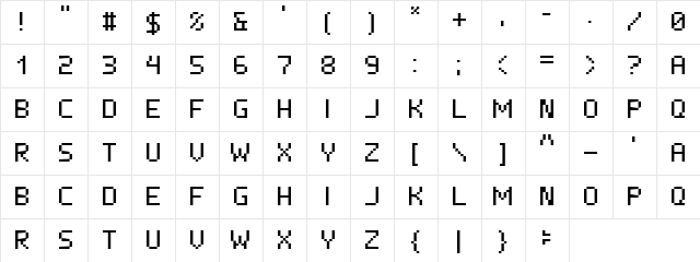 [-XEN-] Regular  glyph index