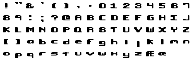 Macropsia BRK Regular  glyph index