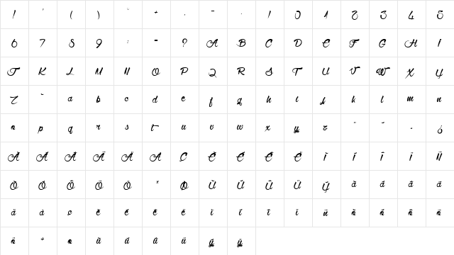 Wolf in the City Light Regular  glyph index