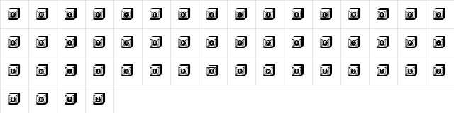 Boxes Fancy Regular  glyph index
