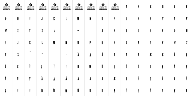 GONNA GETHA PERSONAL USE Regular  glyph index