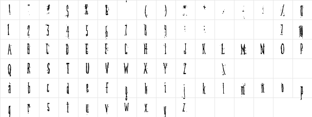 Fountain Pen Regular  glyph index