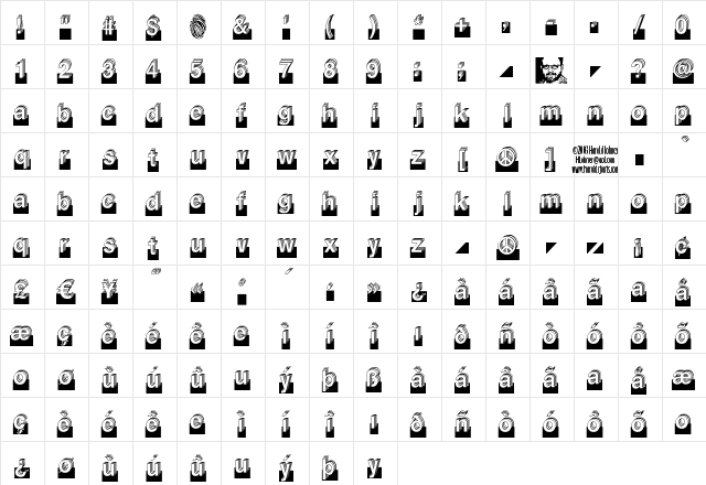 Level Regular  glyph index