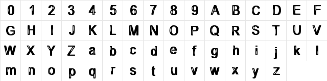 CANDY DROP demo Regular  glyph index