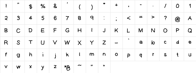 Geelyn_s_Handwriting_Remake Medium  glyph index