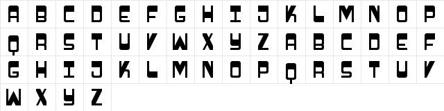 Psychedelic Regular  glyph index