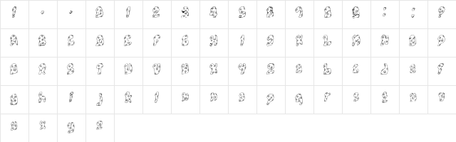 FLORA Regular  glyph index