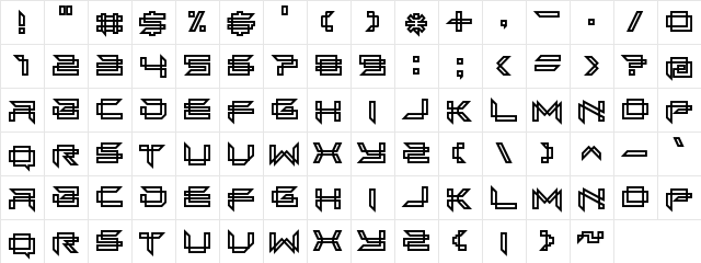 Next In Line Regular  glyph index